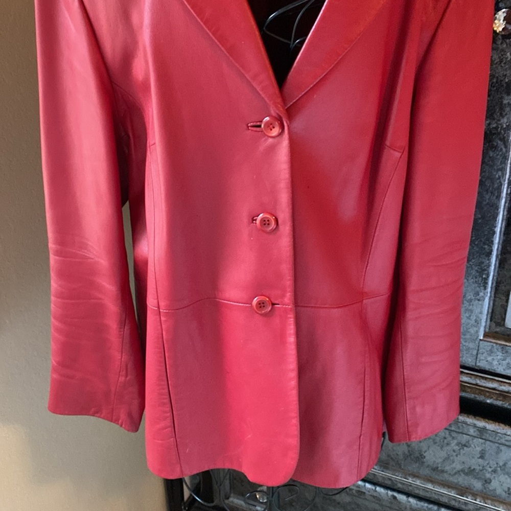 Pendleton Red Leather Jacket - image 3